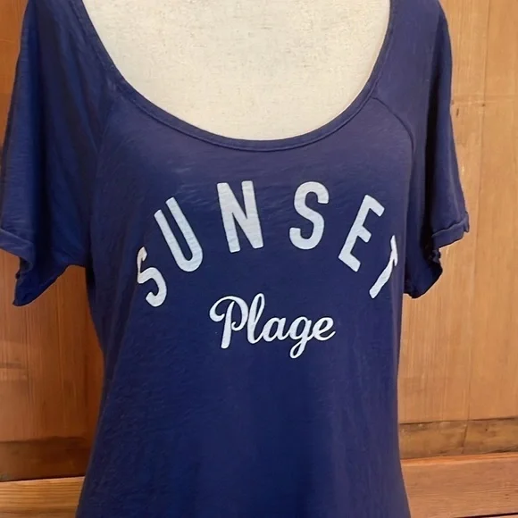 Sundry Supima Cotton Navy Blue Short Sleeve Graphic Tee Sz. 2 - Picture 5 of 12